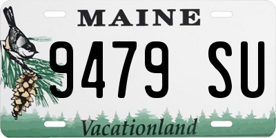 ME license plate 9479SU