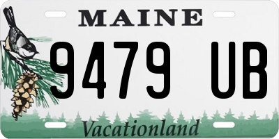 ME license plate 9479UB