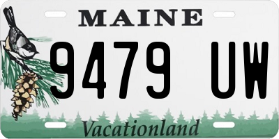 ME license plate 9479UW