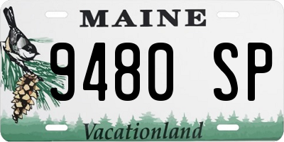 ME license plate 9480SP
