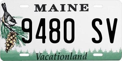 ME license plate 9480SV