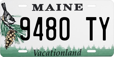 ME license plate 9480TY