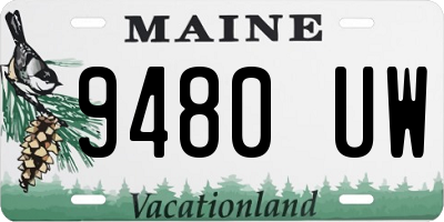 ME license plate 9480UW