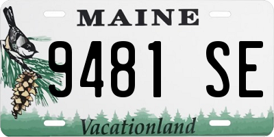 ME license plate 9481SE