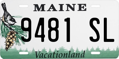ME license plate 9481SL