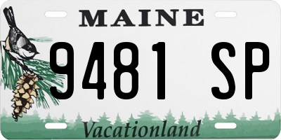 ME license plate 9481SP