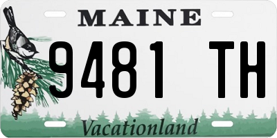 ME license plate 9481TH