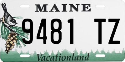 ME license plate 9481TZ