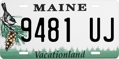 ME license plate 9481UJ