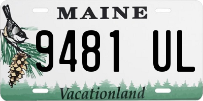 ME license plate 9481UL