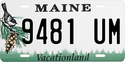 ME license plate 9481UM