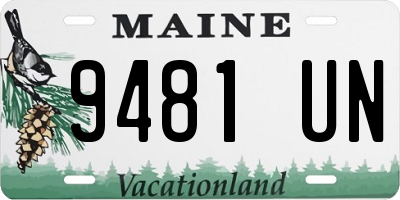 ME license plate 9481UN
