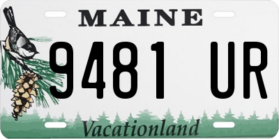 ME license plate 9481UR
