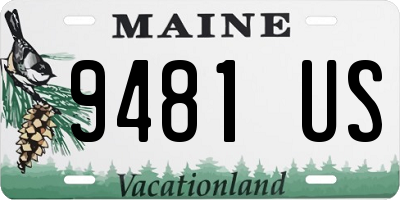 ME license plate 9481US