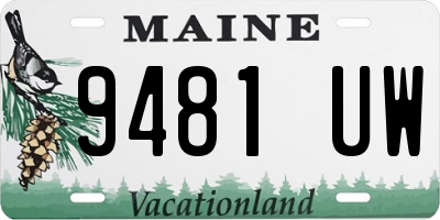 ME license plate 9481UW