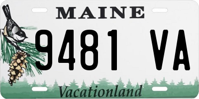 ME license plate 9481VA