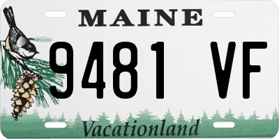 ME license plate 9481VF