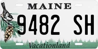 ME license plate 9482SH