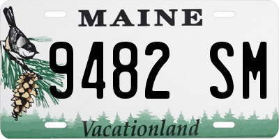 ME license plate 9482SM