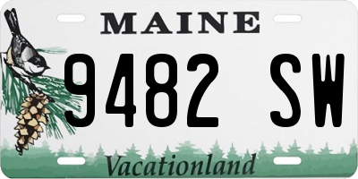 ME license plate 9482SW