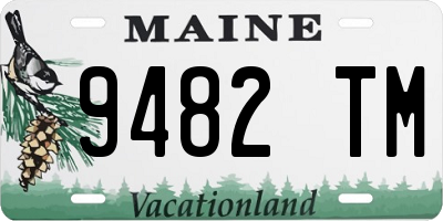 ME license plate 9482TM