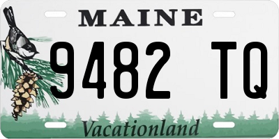ME license plate 9482TQ