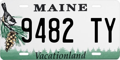 ME license plate 9482TY
