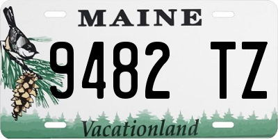 ME license plate 9482TZ