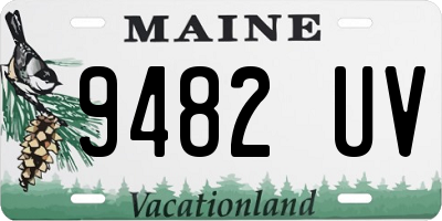 ME license plate 9482UV