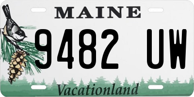 ME license plate 9482UW