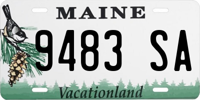 ME license plate 9483SA