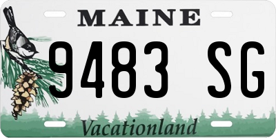 ME license plate 9483SG