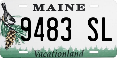 ME license plate 9483SL