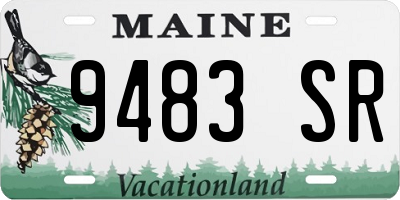 ME license plate 9483SR