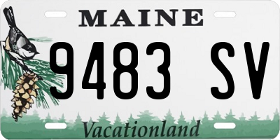 ME license plate 9483SV