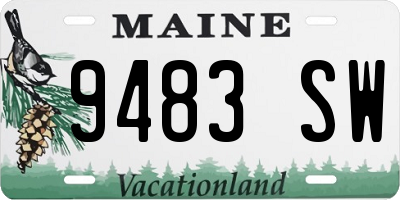 ME license plate 9483SW