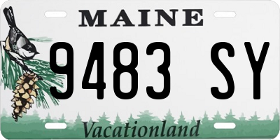 ME license plate 9483SY