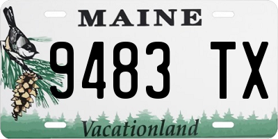 ME license plate 9483TX