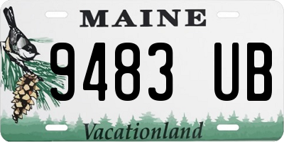 ME license plate 9483UB