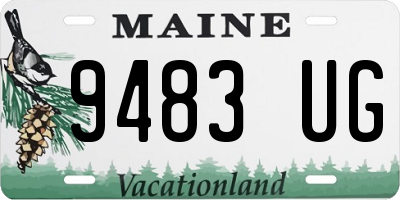 ME license plate 9483UG