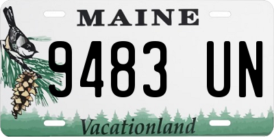 ME license plate 9483UN