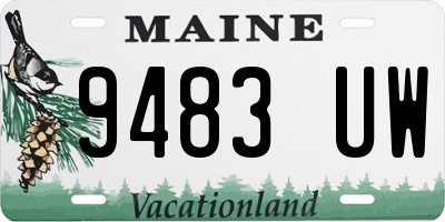 ME license plate 9483UW