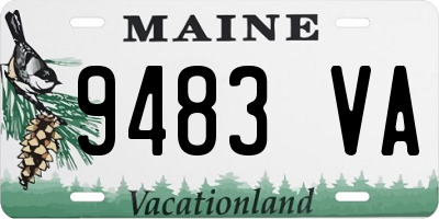 ME license plate 9483VA