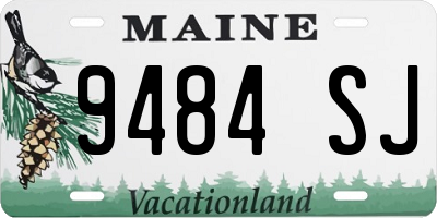 ME license plate 9484SJ