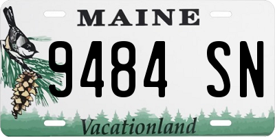 ME license plate 9484SN