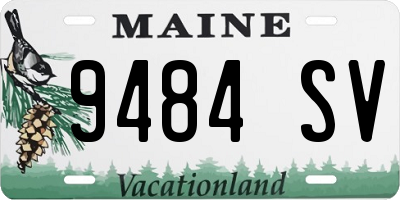 ME license plate 9484SV