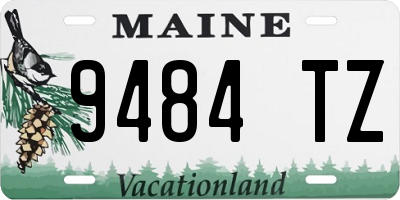 ME license plate 9484TZ