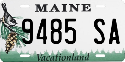 ME license plate 9485SA