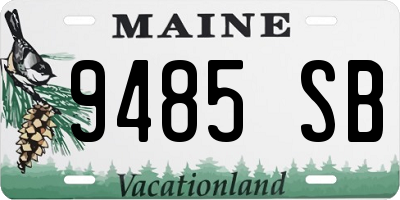 ME license plate 9485SB