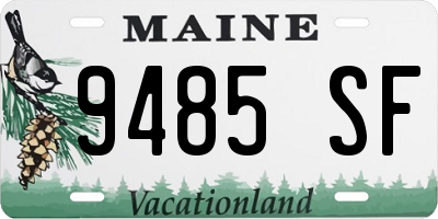 ME license plate 9485SF